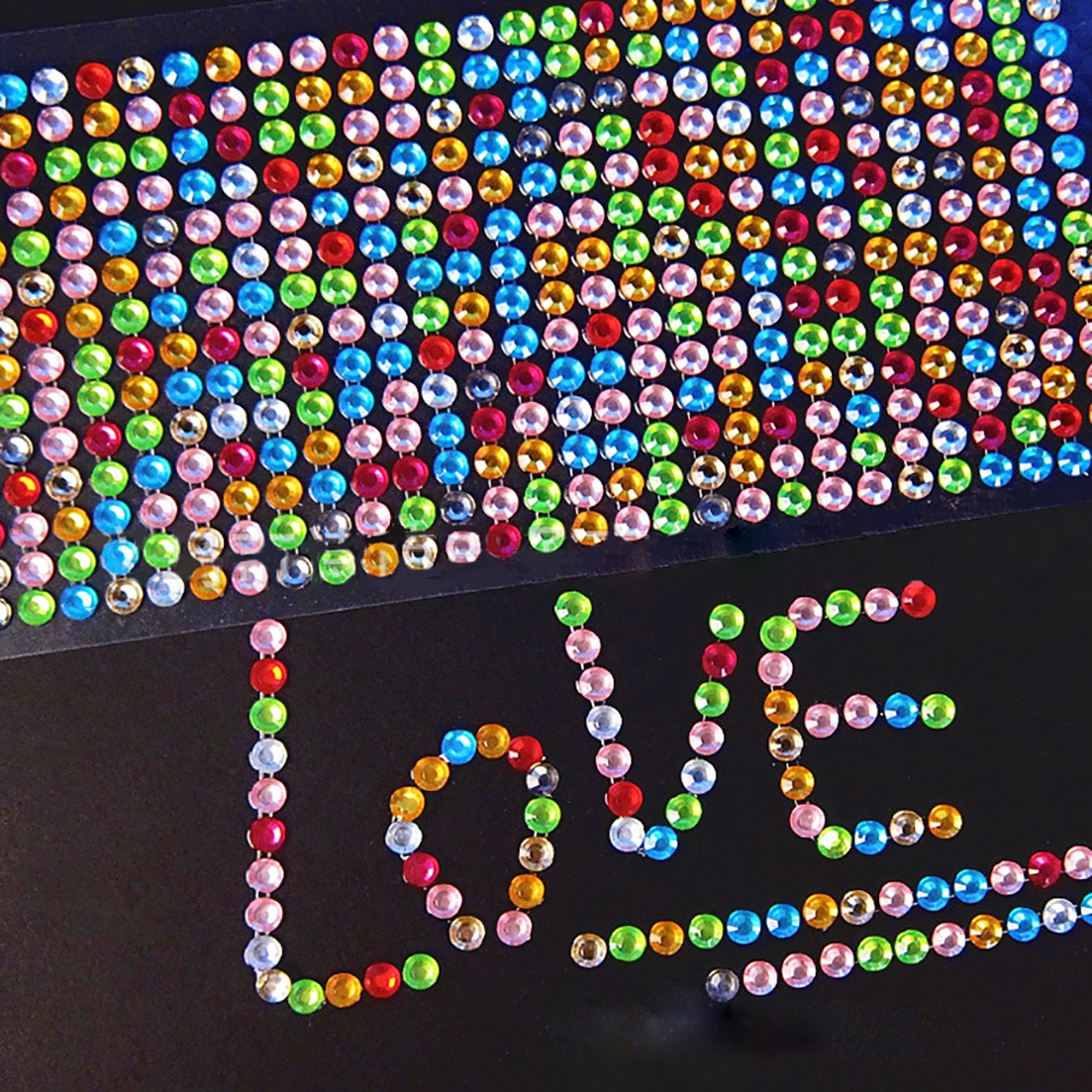 Sticker Đính Đá Bằng Acrylic 6mm Dùng Trang Trí Điện Thoại/ Đồ Thủ Công