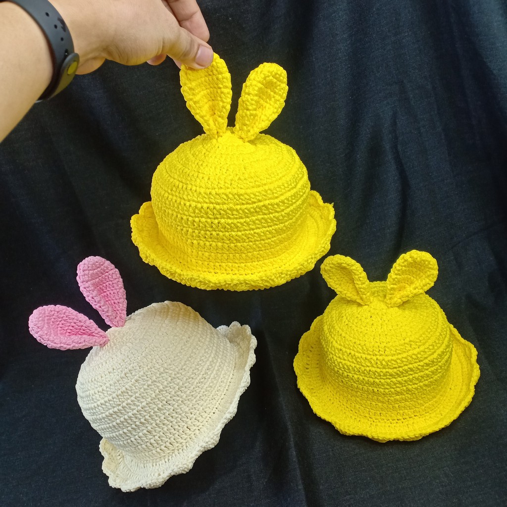 Mũ vành tròn tai thỏ siêu dễ thương cho bé