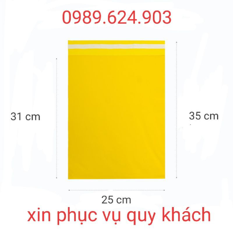 Túi nilon gói hàng niêm phong tự dính size 25x35