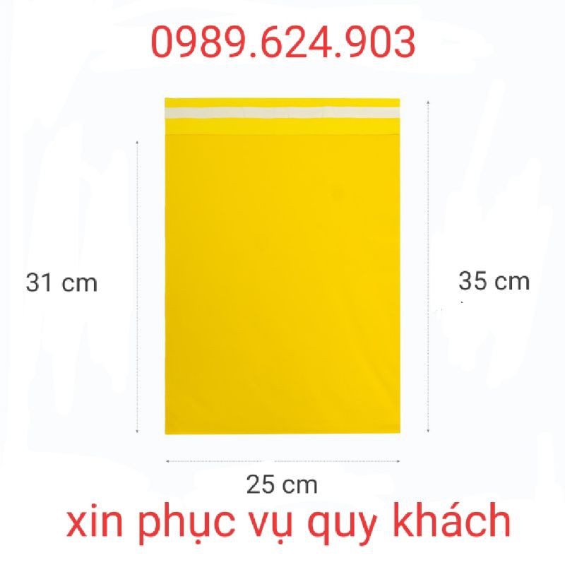 Túi nilon gói hàng niêm phong tự dính size 25x35 ( túi dán miệng )