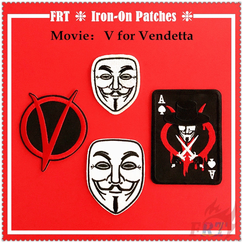 1 Sticker Ủi Thêu Chữ V For Vendetta