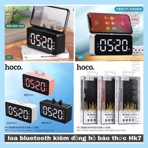 Loa Bluetooth Mini V5.0 Hoco HK7 Chính Hãng Có Đồng Hồ Báo Thức