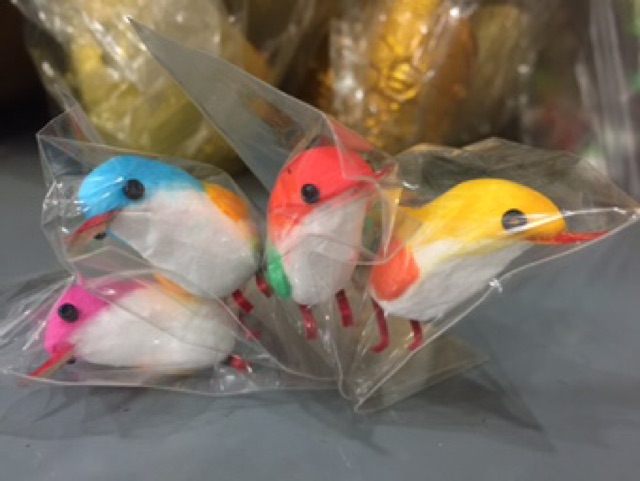 Con chim giả trang trí-GIAO MÀU NGẪU NHIÊN