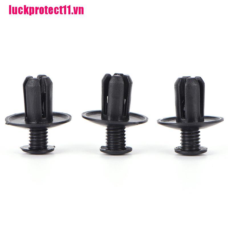 FENDER Set 50 Đinh Tán Nhựa Màu Đen 8mm Gắn Tấm Chắn Bùn Trước Xe Hơi
