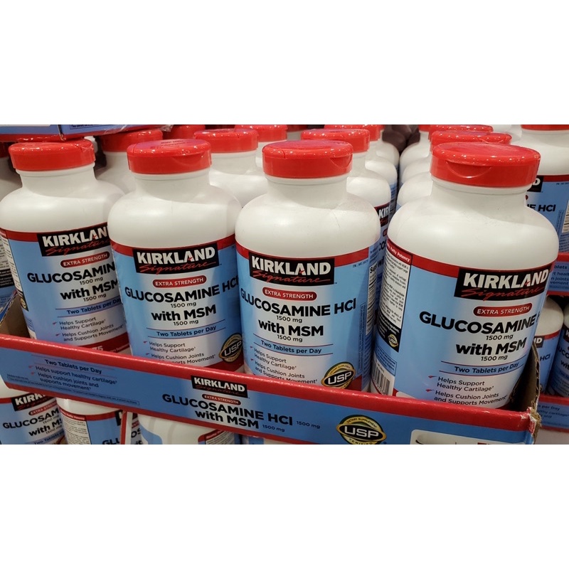Viên uống bổ khớp Glucosamine Kirkland HCL & MSM (1500mg x 375 Viên) | Thế Giới Skin Care