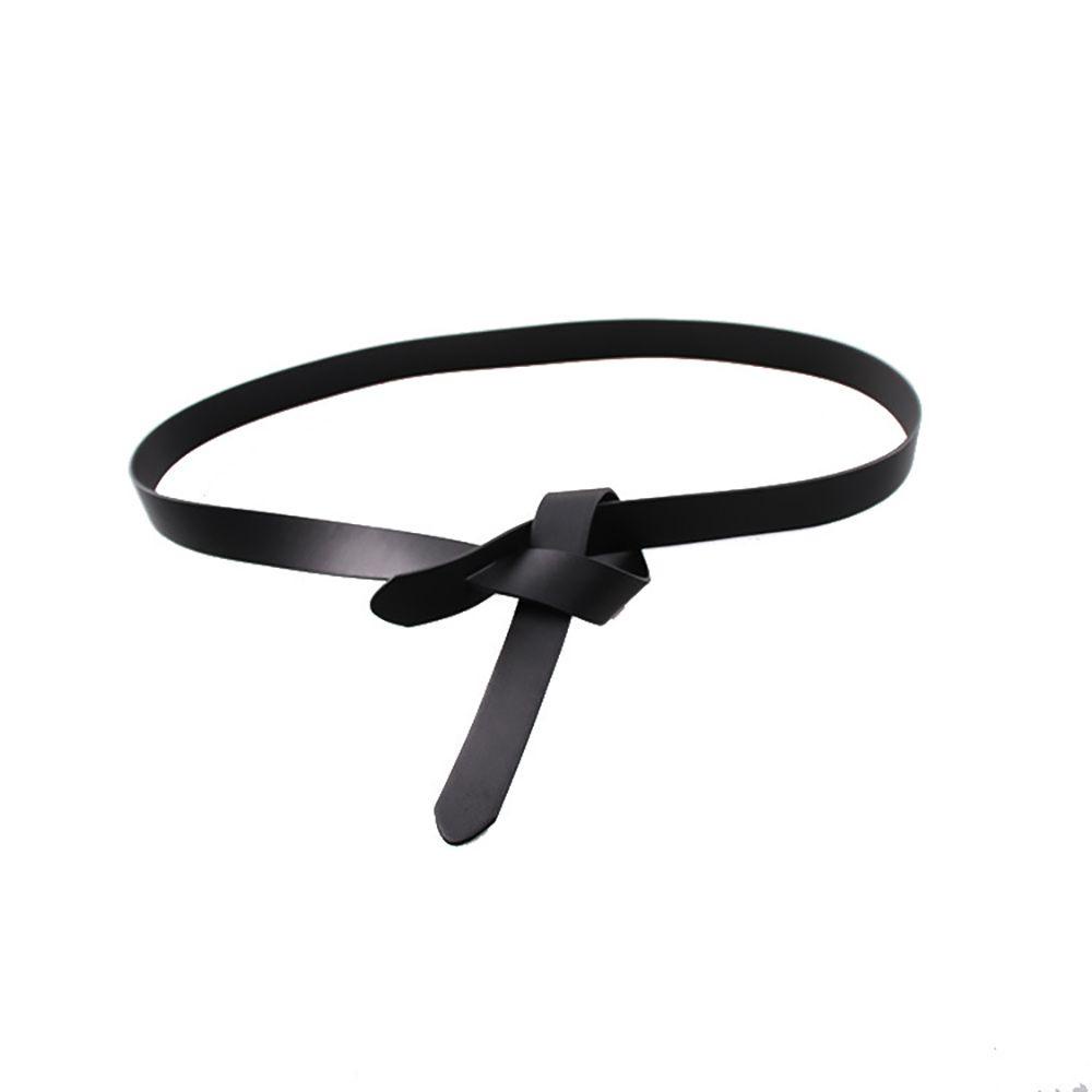 Thắt Lưng Da PU Màu Đen Thắt Nút Có Thể Điều Chỉnh Cho Nữ