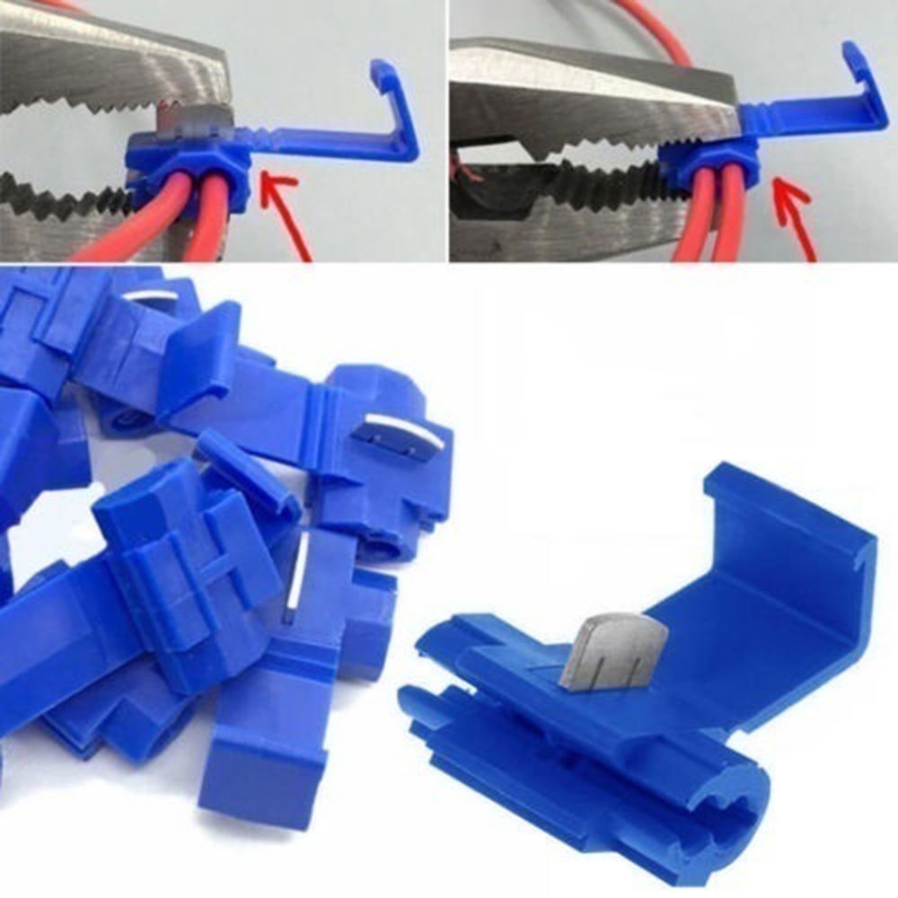Set 20 / 50 / 100 đầu nối dây điện nhanh chóng không cần đinh vít hai màu tùy chọn