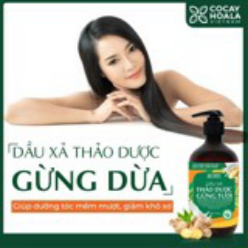 COMBO DẦU GỘI XẢ THẢO DƯỢC GỪNG DỪA HỮU CƠ CỎ CÂY HOA LÁ SẠCH GÀU, GIẢM NẤM NGỨA, DƯỠNG ẨM VÀ LÀM MỀM TÓC HIỆU QUẢ
