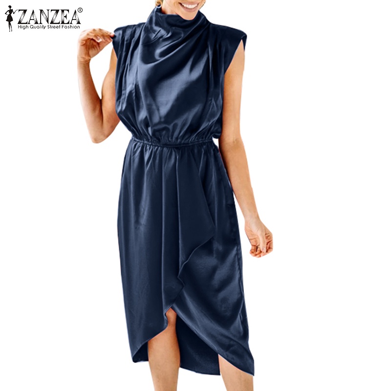 Đầm dài Zanzea không tay cổ lọ thời trang dành cho nữ