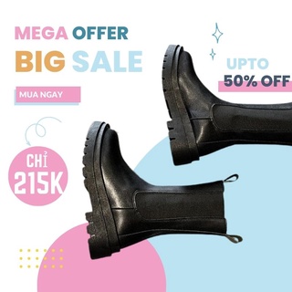 Boot nữ cổ cao giày bốt nữ cao cổ thời trang da mềm siêu hot êm chân đế 5 phân boot nữ giày bốt nữ mina