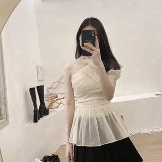 (SẴN) Áo lệch vai có nơ M35