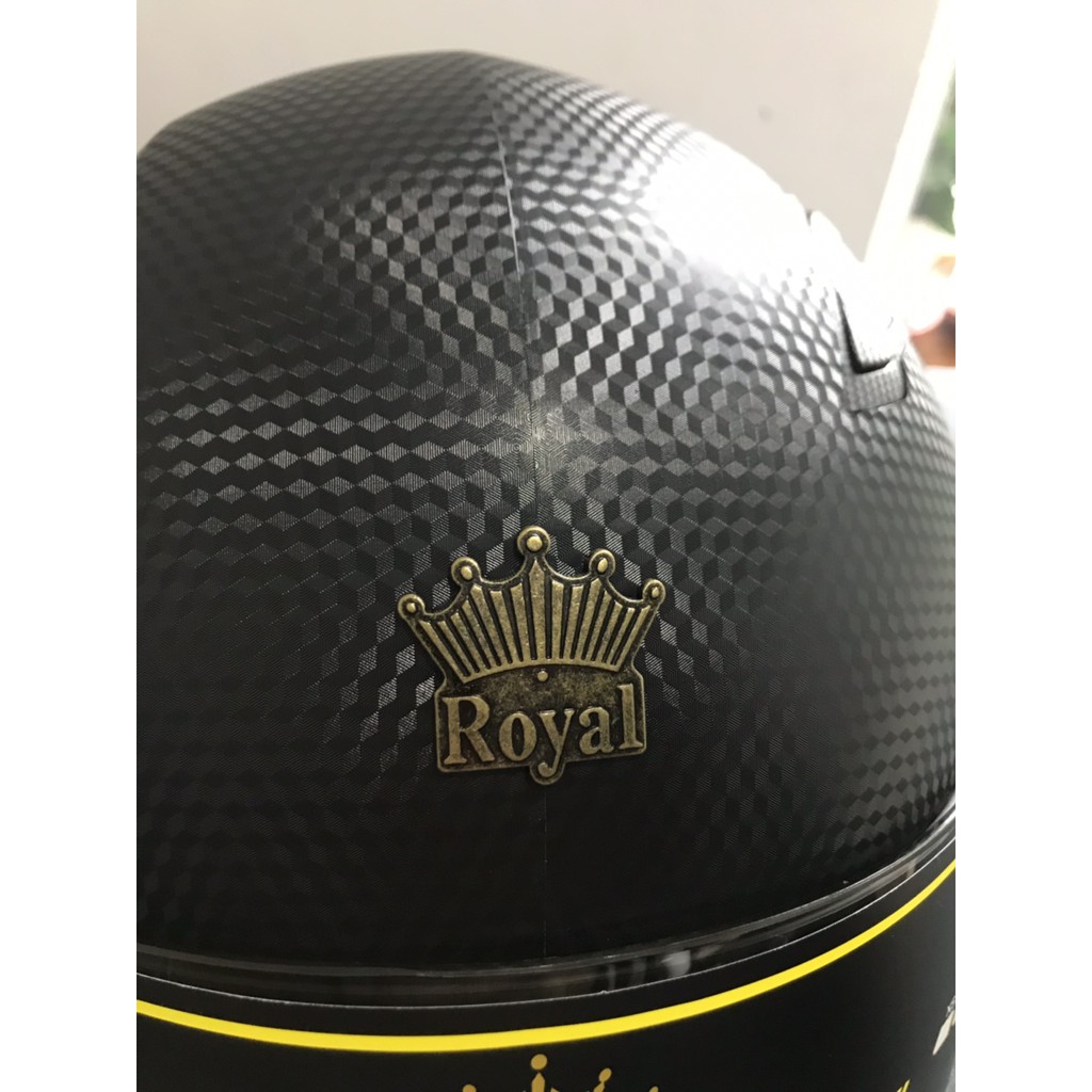 XẢ KHO - Nón bảo hiểm Fullface Lật hàm 2 kính cao cấp - Royal M179  - Đen Vân carbon - CHÍNH HÃNG - Bảo hành 12 Tháng