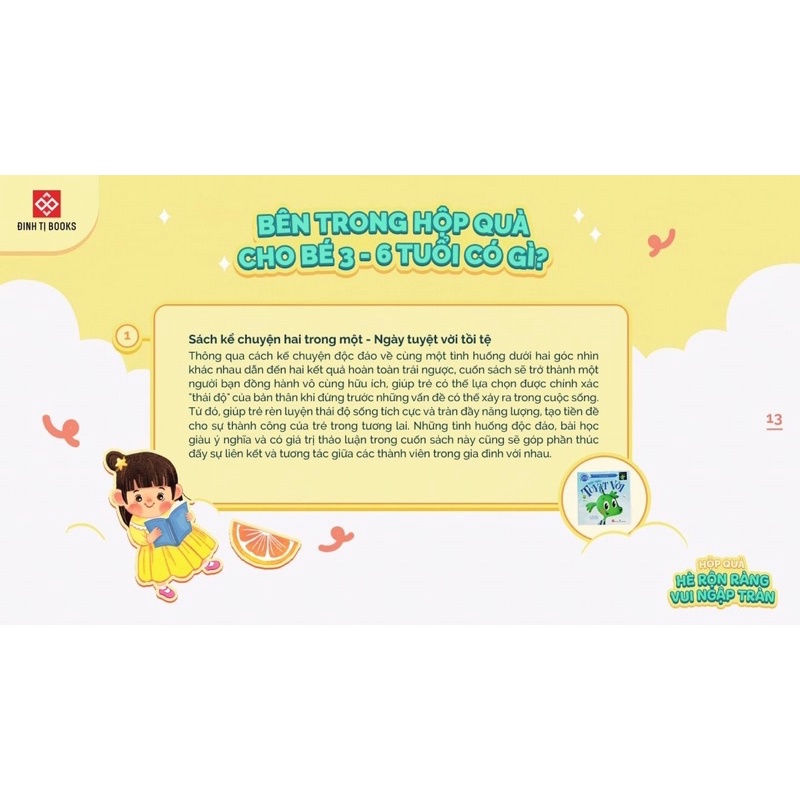 Sách - Hộp quà 1/6 cho trẻ 3-6 tuổi - Hè rộn ràng, vui ngập tràn