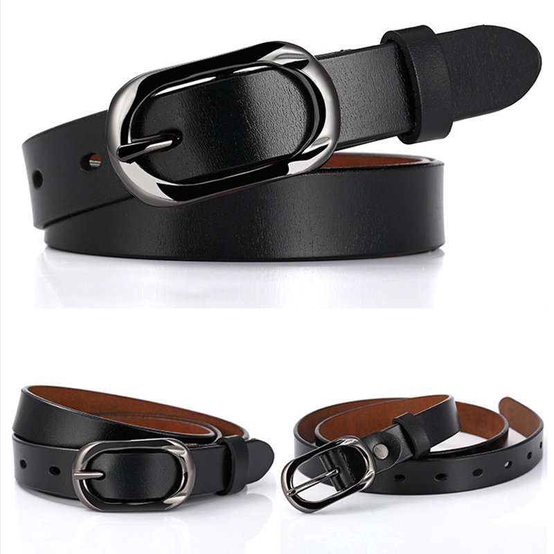 Thắt Lưng Da Bò Khoá Kim Loại Thời Trang Dành Cho Nữ