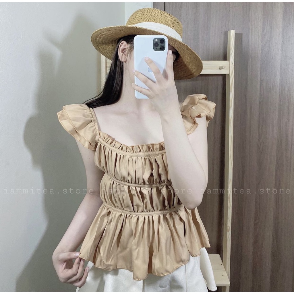 Mono Top - Áo nhún bèo phong cách Hàn Quốc
