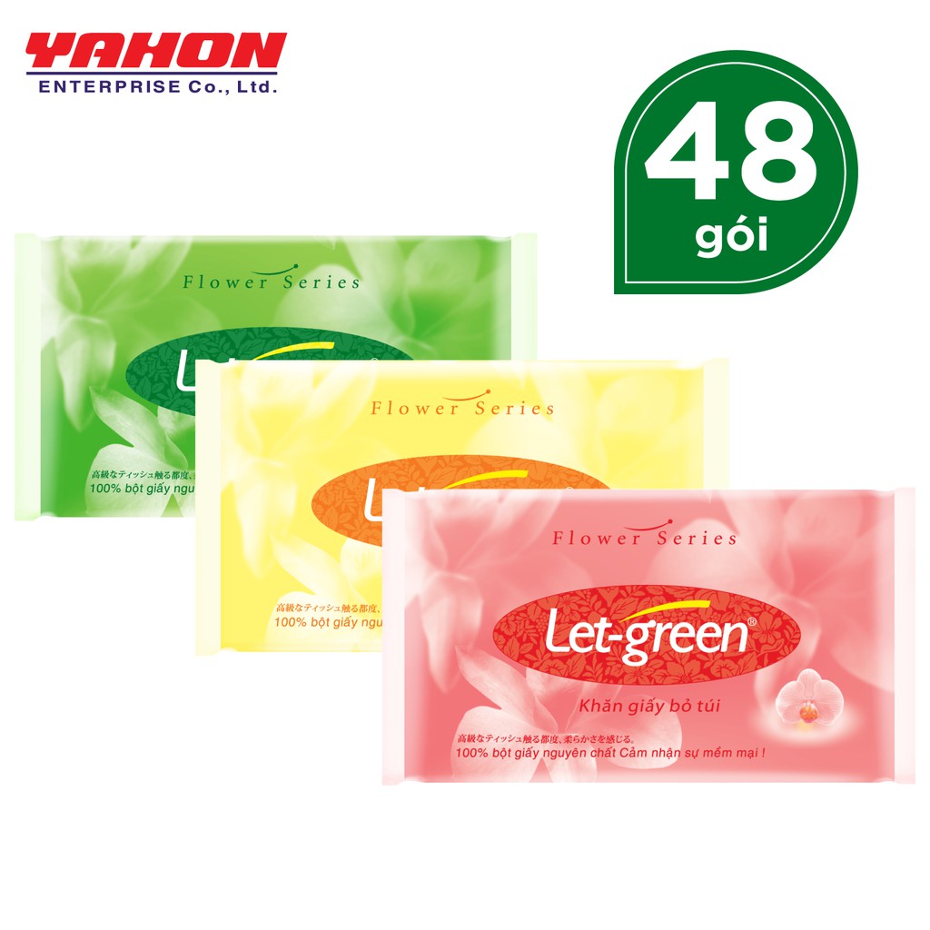 Lốc 48 Gói Khăn Giấy Bỏ Túi Let-green 10 Tờ/Gói