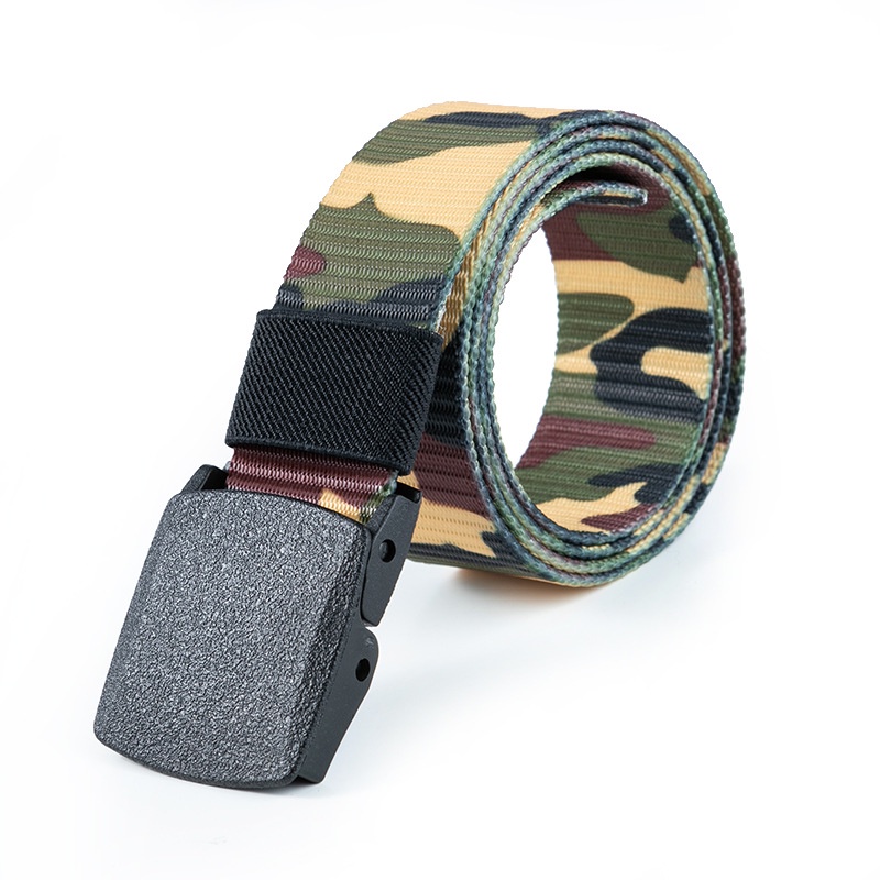 LOCO FISH Thắt lưng bằng vải nylon khóa nhựa bản rộng 3.8cm cá tính cho nam