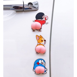 Miếng Dán Mông Sillicon Sticker Quả Đào Mông Shin Mông Voi Mông Chó Thú Bóp Giảm Stress, siêu hot,  dán ốp điện thoại