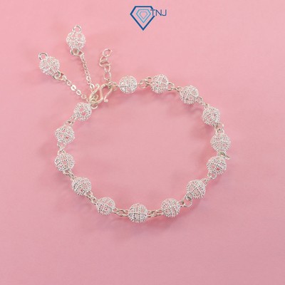 Quà tặng cho người yêu - Lắc tay nữ bi bạc cao cấp LTN0250 Trang Sức TNJ