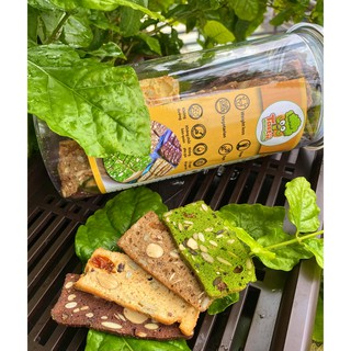 Bánh ngũ cốc đường kiêng biscotti Tastii mix 4 vị ngũ cốc socola vani cam matcha phù hợp ăn kiêng giảm cân