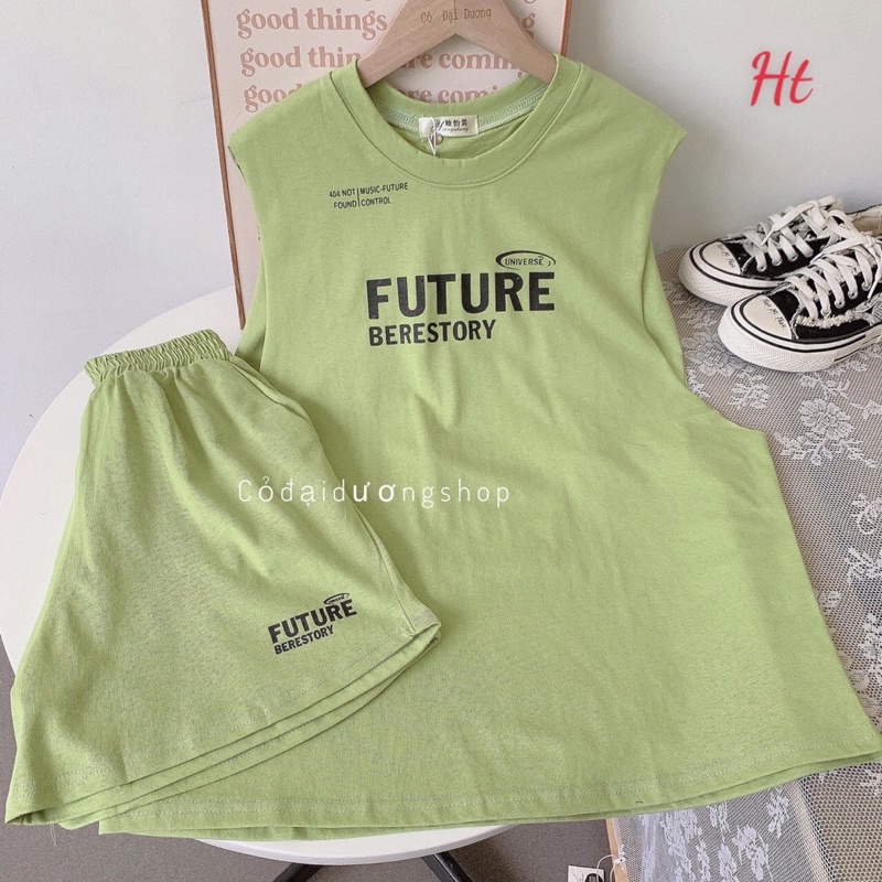 Set bộ đùi tanktop 3 lỗ có bra FUTURE Ht