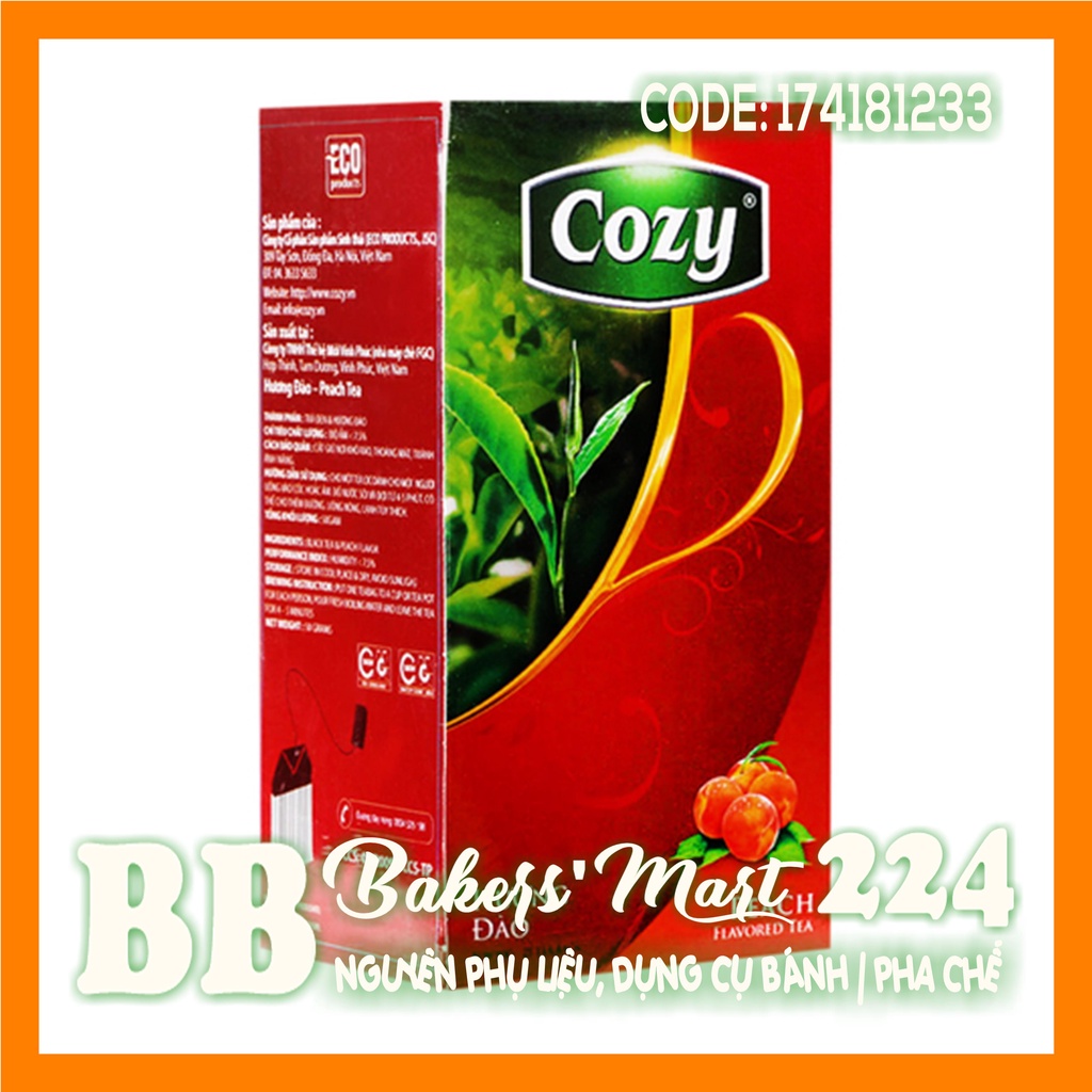 Trà ĐÀO túi lọc COZY - HỘP 50gr (25 gói x 2gr) | BigBuy360 - bigbuy360.vn