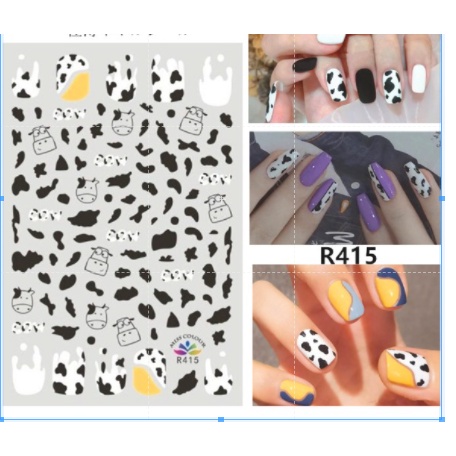 sticker bò trang trí nail