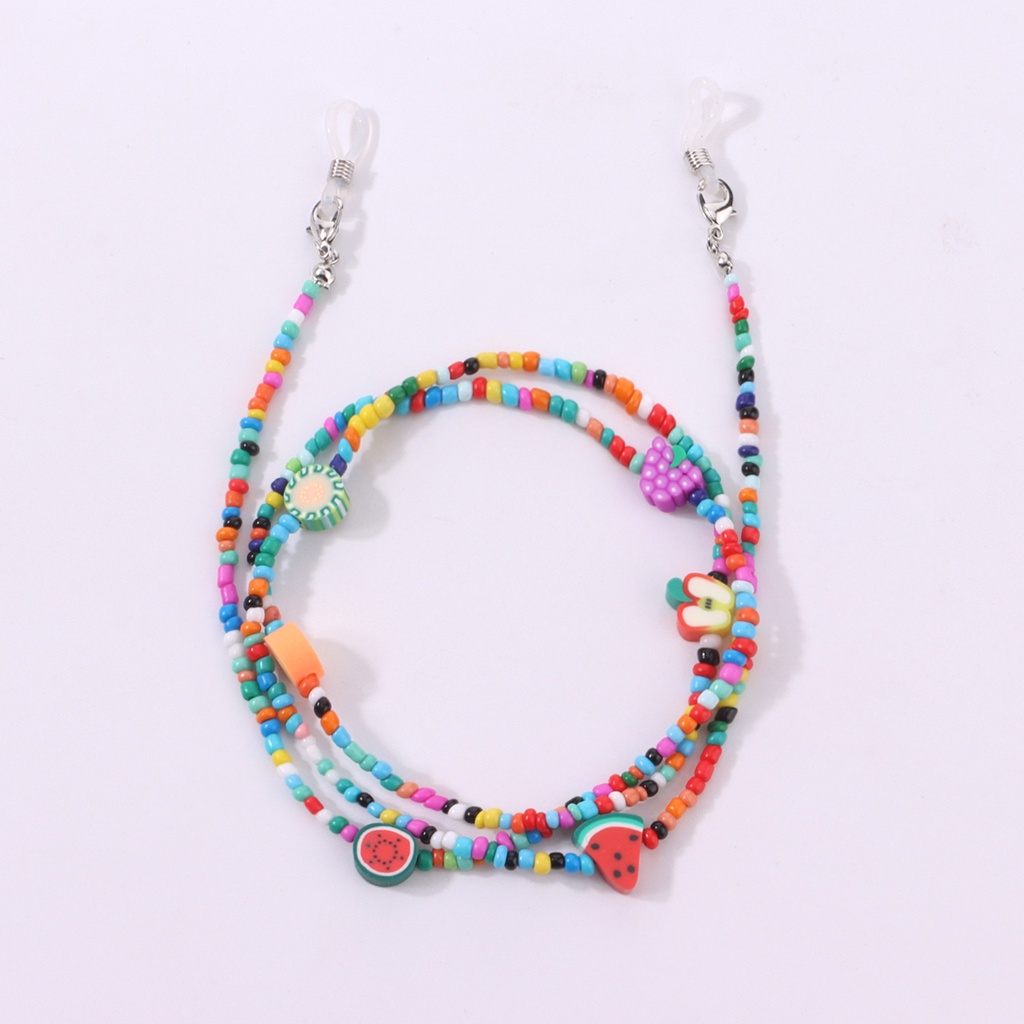 Dây Đeo Mắt Kính Xỏ Hạt Hình Trái Cây Nhiều Màu Sắc Chống Trượt Thời Trang Nữ