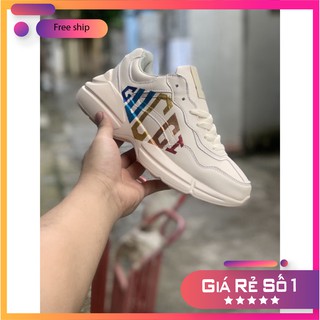 GIÀY THỂ THAO NAM - NỮ GUC TRẮNG IN HÌNH CHỮ NHIỀU MÀU GIÁ TỐT, FREESHIP TOÀN QUỐC đẹp mịn