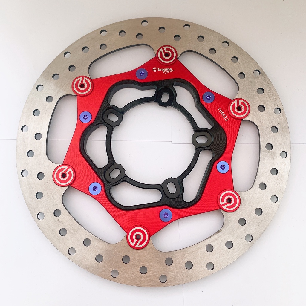 COMBO Đĩa Thắng Trước size 265mm + Lòng OVERSIDE 5 lỗ + 6 Ốc Lòng GR5 6li10 gắn Trước Mâm Zin 5 lỗ VARIO CLICK 150