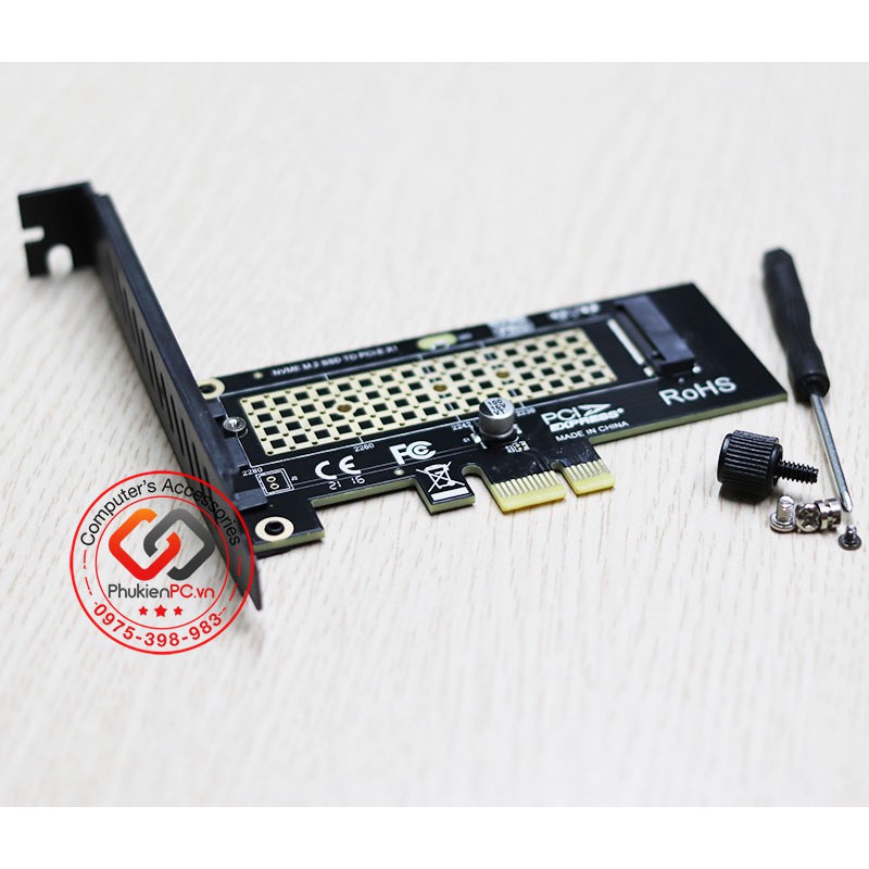 Card chuyển đổi ổ cứng SSD M2 PCIe NVMe sang PCIe 1X