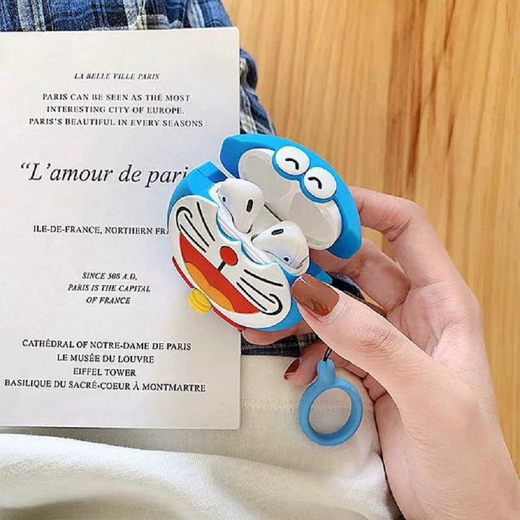 Airpods Case ⚡ Freeship ⚡ MÈO MÁY Case Tai Nghe Không Dây Airpods 1/ 2/ i12