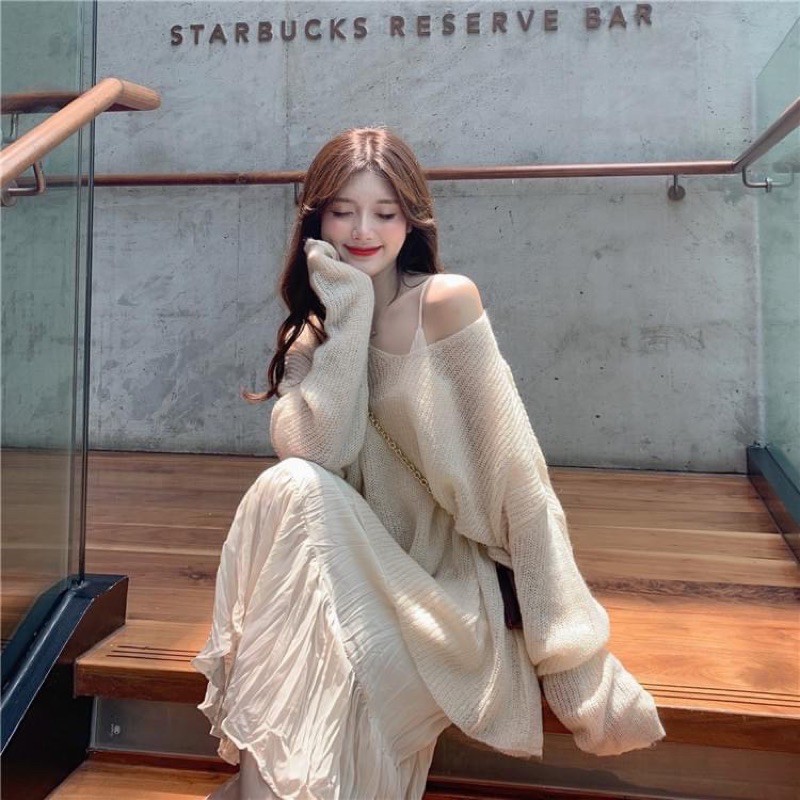 Áo len mỏng dáng rộng ullzang phong cách Hàn quốc - YẾN TRẦN | BigBuy360 - bigbuy360.vn