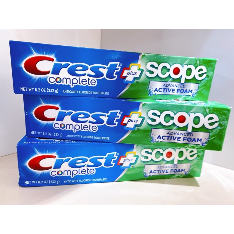 Kem đánh răng MỸ Crest Complete Whitening Plus Scope Outlast Ultra 232g
