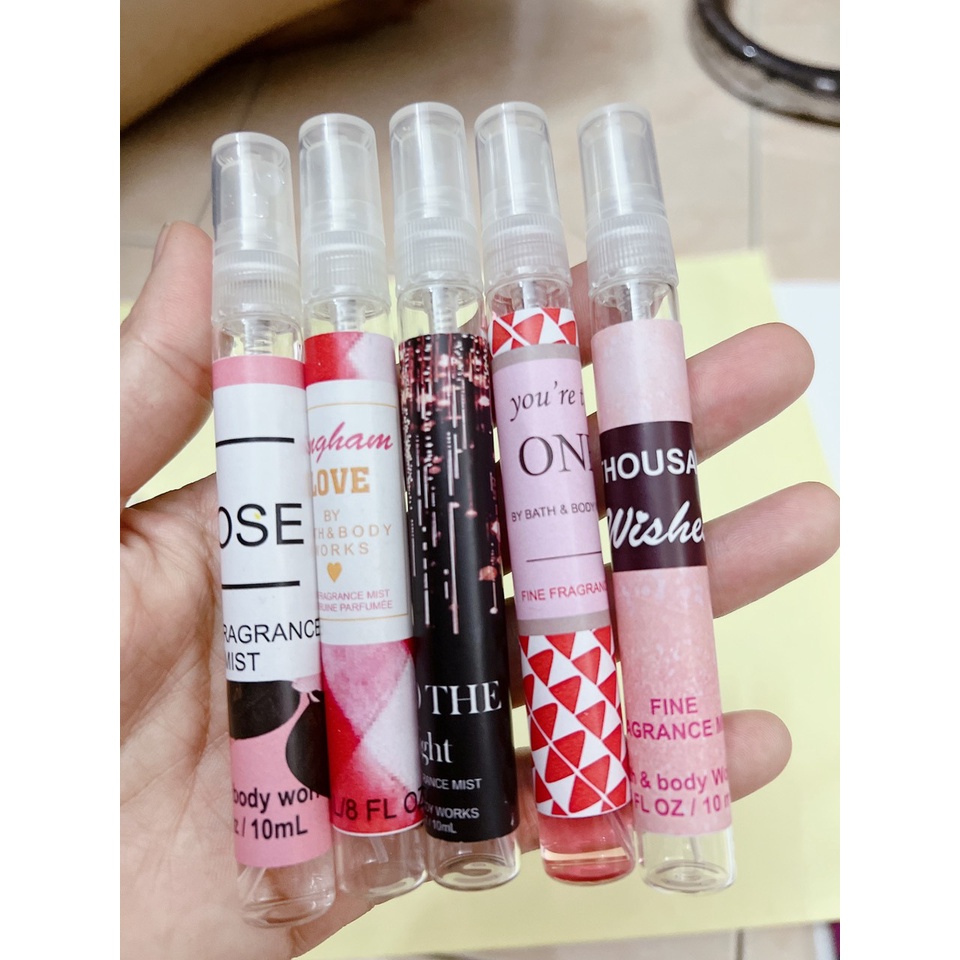 combo 5 chai chiết bath and body works 10ml