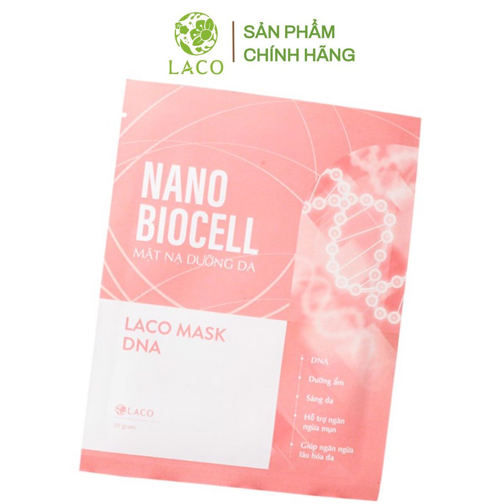 Mặt nạ dưỡng da LACO NANO BIOCELL lên men từ nước dừa tươi nguyên chất cho làn da căng bóng, trắng mịn, hồng hào