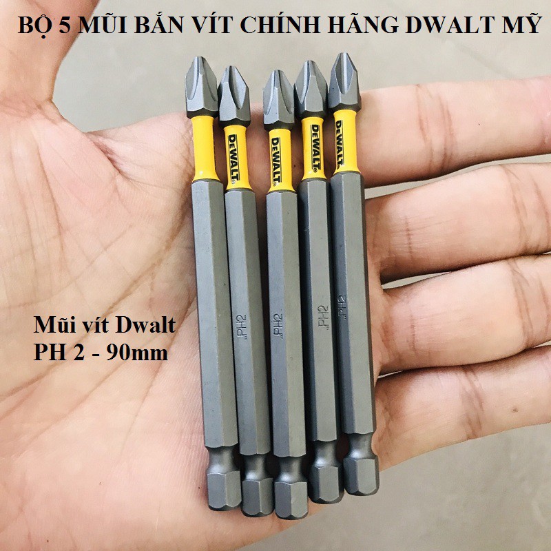 Bộ 5 Mũi Vít DeWalt Chính Hãng Có Từ
