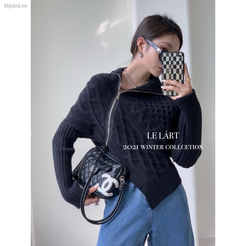 Áo sweater dệt kim có khóa kéo phong cách thời trang thu đông LELART2021 30 | BigBuy360 - bigbuy360.vn
