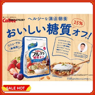 Ngũ cốc dinh dưỡng Calbee màu trắng vị quả óc chó hạnh nhân 600g Date T05/2022 - Chuyên sỉ