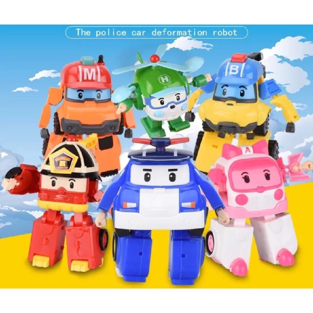 Bộ 6 con Robocar poli biến hình