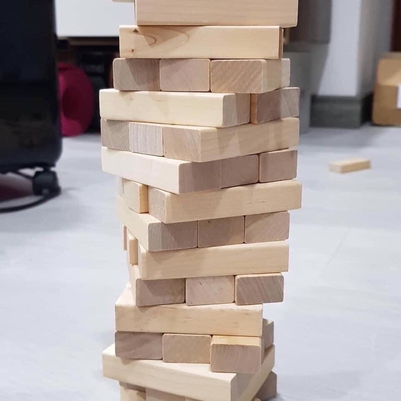 [ Đồ chơi thông minh] HÀNG SẴN Thanh Rút gỗ Jenga và k có logo Jenga, Gỗ bạch dương