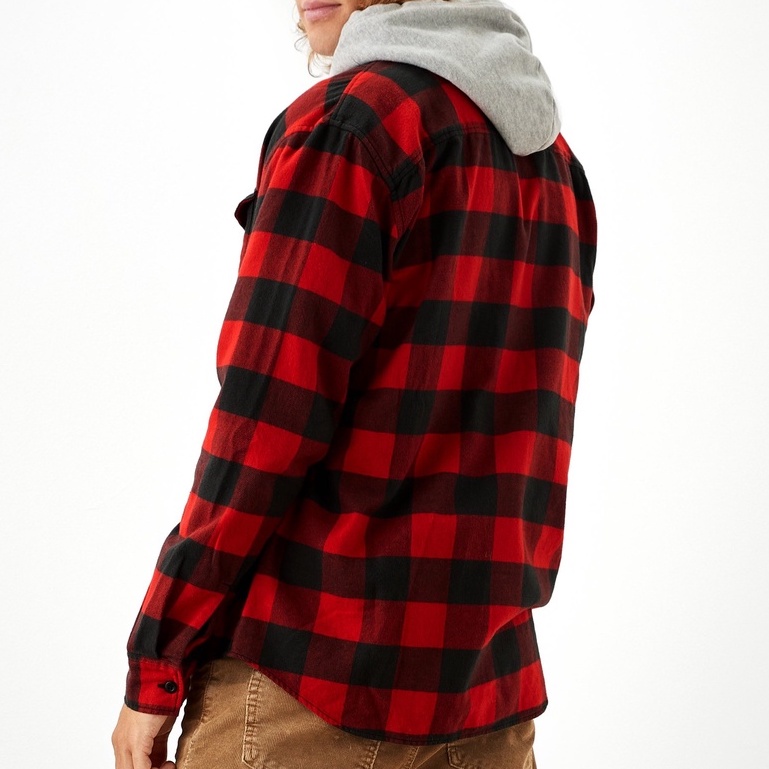 Áo Sơ Mi Nam Tay Dài Vải Nỉ Xuất Dư Sọc Caro - FO76 Shop