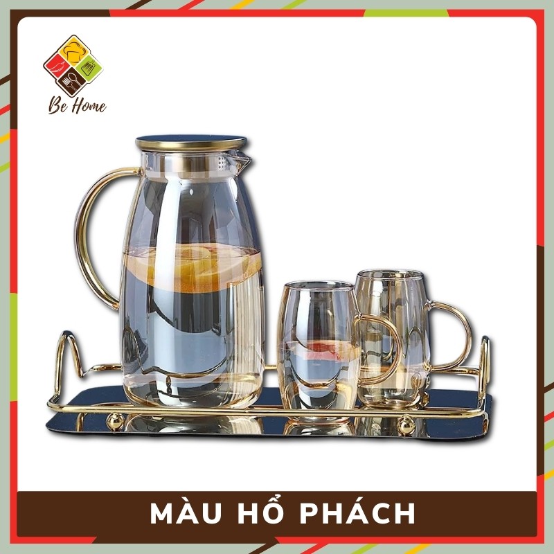 Bình Thủy Tinh Borosilicate BEHOME Bình thủy tinh pha trà Phong Cách Châu Âu Thiết kế sang Trọng Tinh Tế