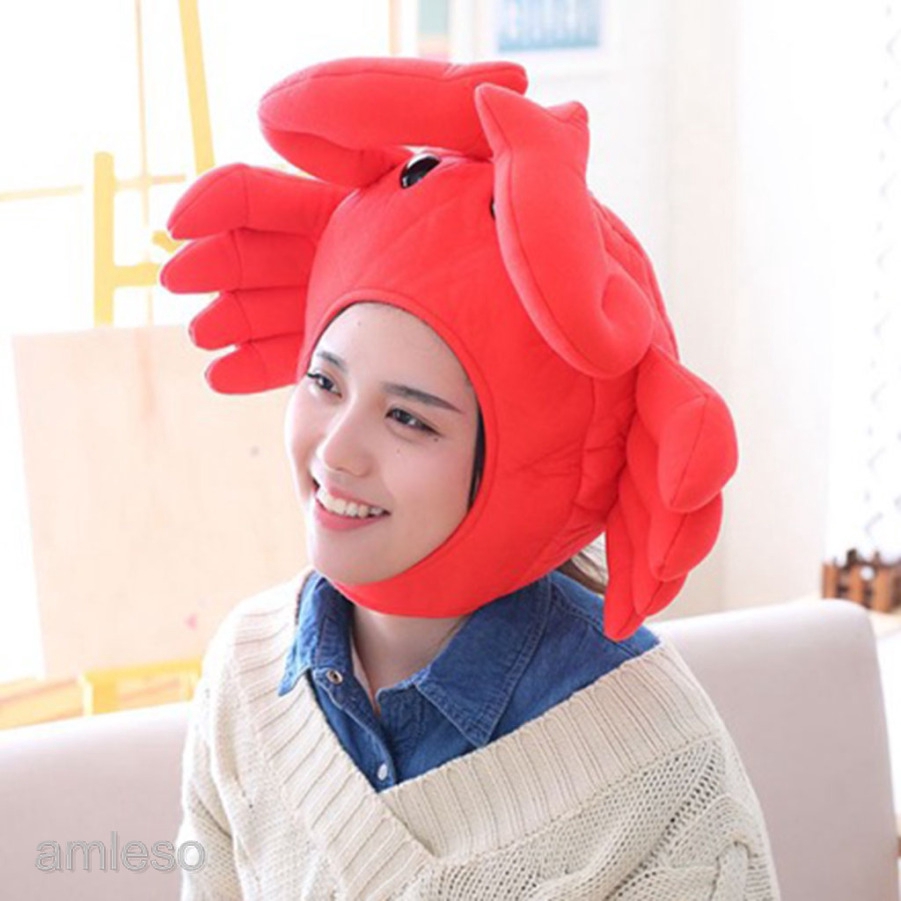 Mũ Trùm Đầu Hình Cua Cho Trẻ Em Và Người Lớn