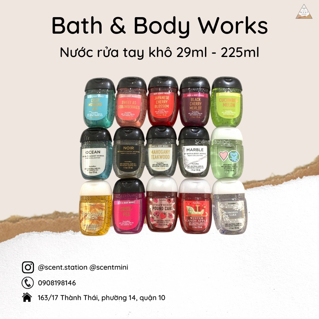 [Scent.station] Nước rửa tay khô Bath & Body Works 29ml