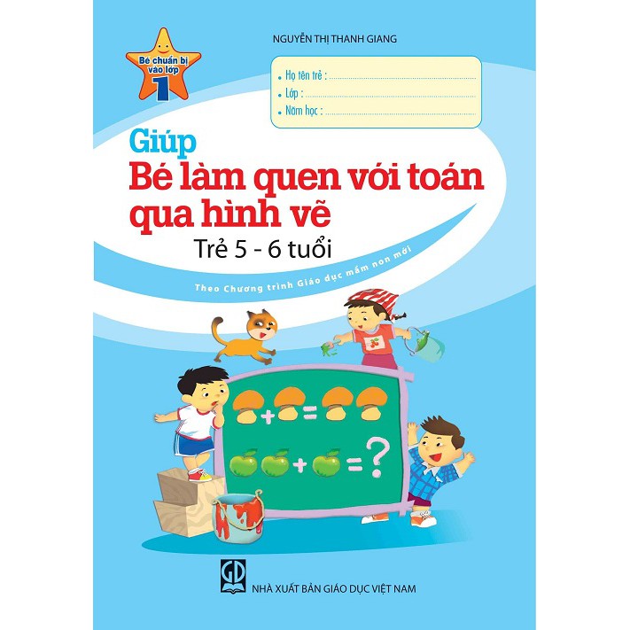 Sách - Giúp bé làm quen với toán qua hình vẽ trẻ 5-6 tuổi