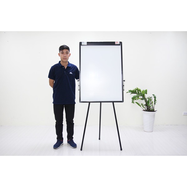 Bảng viết từ tính hội họp nhập khẩu Flipchart Silicon FB33,kích thước bảng 60x90-70x100cm,3 chân rút gọn- bảo hành 1 năm