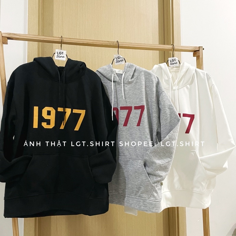 Áo khoác Hoodie cotton [CÓ ẢNH THẬT] áo khoác hoodie form rộng chất vải nỉ cotton siêu đẹp 1977