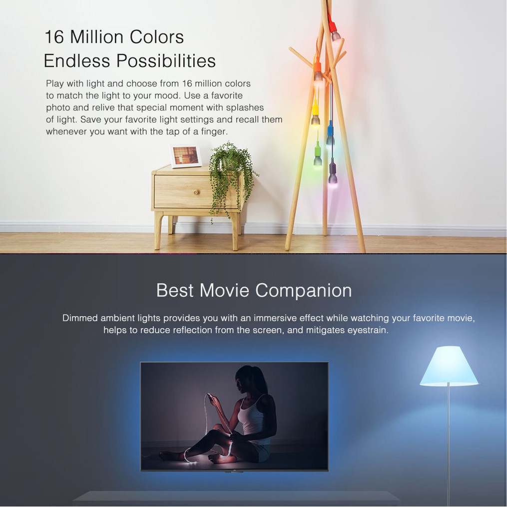 ►✸Bóng Đèn LED Thông Minh XiaoMi Yeelight YLDP02YL E27 9W 600 Lumen Điều Khiển Qua Wifi Trên Điện Thoại