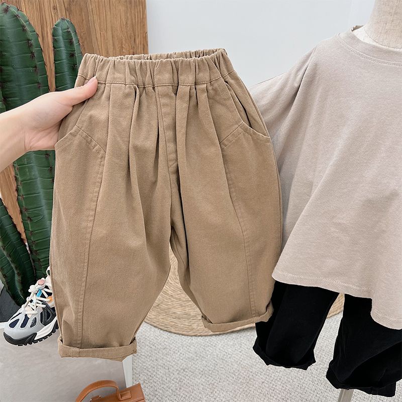 Quần kaki MNGRL ống rộng thoải mái Hàn Quốc mùa thu cho bé trai
